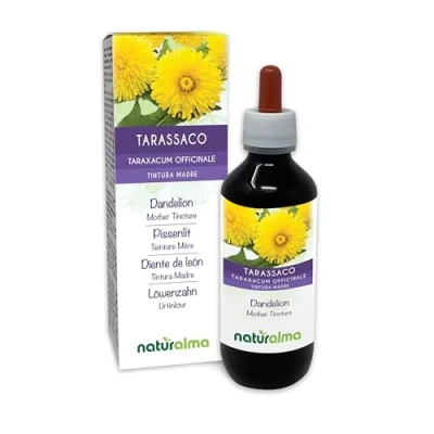 Abbildung von Löwenzahn (Taraxacum officinale) Wurzeln und Blätter Alkoholfreier Urtinktur Naturalma Flüssig Extrakt Tropfen 200 ml Nahrungsergänzungsmittel Veganer