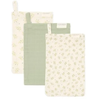 Abbildung von Little Dutch TE51614034 Waschlappen 3er Set Musselin Blueberry Leaves