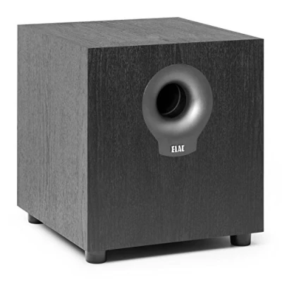 Abbildung von ELAC Debut Subwoofer S10.2, aktiver Lautsprecher für die Musikwiedergabe über Stereo Anlage, idealer Verstärker Tiefe Bässe und kraftvolle Sounds, 200 W, Schwarz dekor