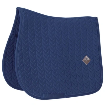 Abbildung von Kentucky Springsatteldecke Fishbone Navy Warmblut