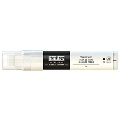 Abbildung von Liquitex 4610432 Professional Paint Marker, Acrylmarker mit hochpigmentierte Acrylfarbe auf Wasserbasis für den Innenbereich &amp; Außenbereich, breite Spitze Titanweiss