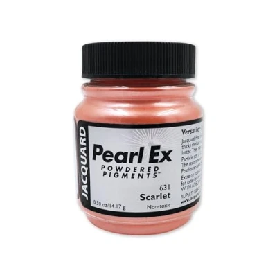 Abbildung von Pearl Ex Pigment by Jacquard, Creates Metallic or Pearlescent Effect, .5 Ounce Jar, Scarlet
