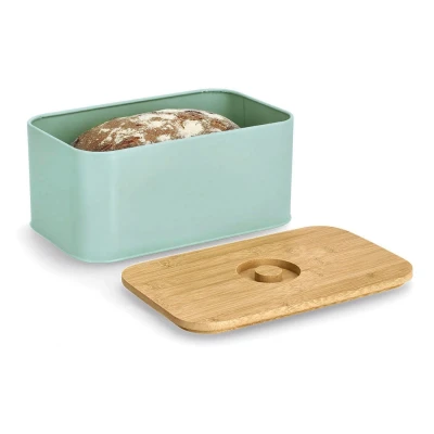 Abbildung von Zeller Present Brotkasten, (1 tlg.), mit Bambusdeckel, Metall