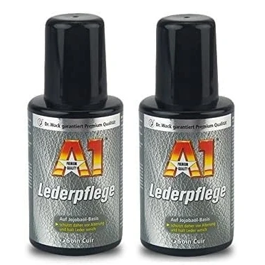 Abbildung von A1 PRAKTISCHES Set 2 x 250ml Dr WACK Premium LEDERPFLEGE Lederschutz auf Jojobaöl Basis