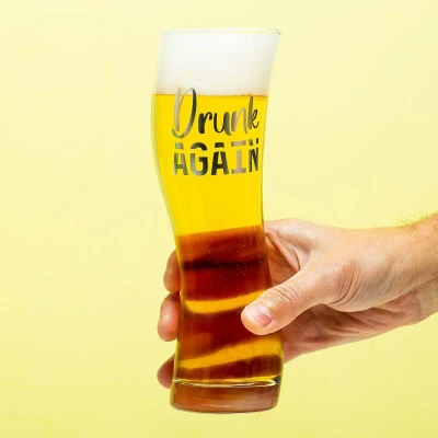 Abbildung von Drunk Again schiefes Bierglas