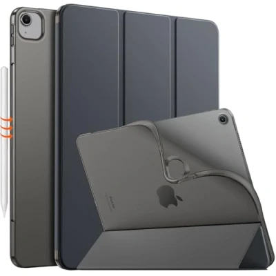 Abbildung von MoKo für iPad Air 13 Zoll Hülle M2 2024, mit weicher, transparenter, gefrosteter TPU Rückseite,Slim Smart Folio Schutzhülle 13&quot;,iPad Cover, Space Grau