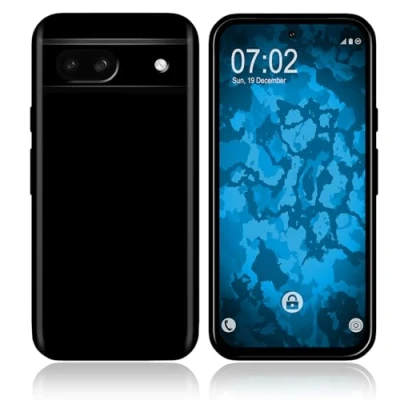 Abbildung von PhoneNatic Case kompatibel mit Pixel 8a Silikon Hülle schwarz Cover