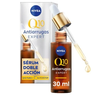 Abbildung von Nivea Q10 Anti Falten Serum Expert Double Action (30 ml), Gesichtsserum mit Aging Technologie, Gesichtswasser, blockiert Zuckerschäden