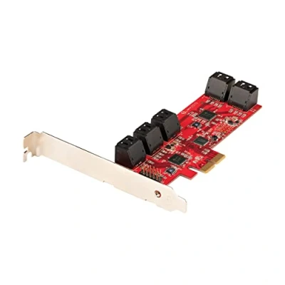 Abbildung von StarTech.com PCIE SATA Controller Karte 10 Port 3 Erweiterungskarte/Kontroller 6Gbit/s Full und Low Profile Blende PCI Express Festplatten kontroller/Adapter (10P6G CARD)