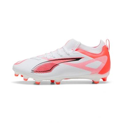 Abbildung von Puma ULTRA 5 MATCH FG/AG Fußballschuhe Teenager Für Kinder White/Black/Glowing Red Größe: 34.5