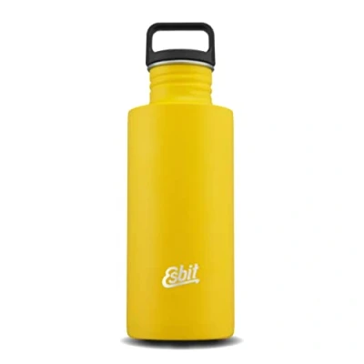Abbildung von Esbit Trinkflasche Sculptor Edelstahl mit praktischem Loop Verschluss 750 ml in Gelb