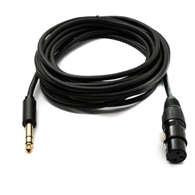 Abbildung von System S Audio Kabel 5 m XLR 3 polig Buchse zu 6.35 mm Klinke Stecker AUX Adapter