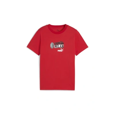 Abbildung von Puma AC Milan Ftblnrgy Tshirt print For all time red black für Kinder, Größe: 140,