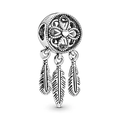 Abbildung von Pandora Spiritual Dreamcatcher Charm, Damen, Größe: One Size, Sterling silver