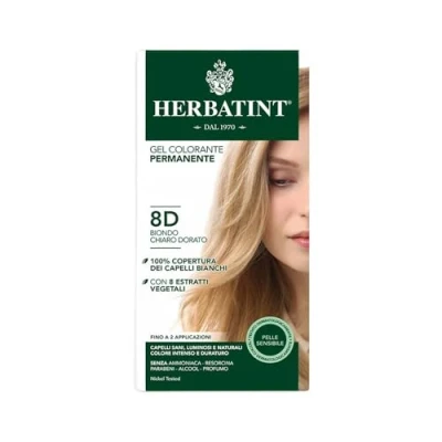 Abbildung von Herbatint 8D Light Golden Blonde Permanent Herbal Hair Colour Gel 135ml