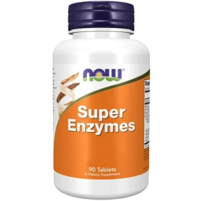 Abbildung von Now Foods, Super Enzyme, 90 Tabletten, Laborgeprüft, Hochdosiert, Calcium, Glutenfrei, Sojafrei, Ohne Gentechnik