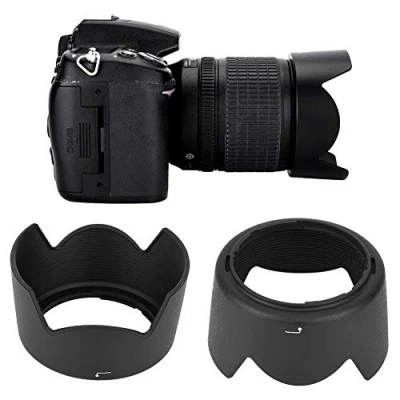 Abbildung von Bindpo HB 34 Gegenlichtblende, Kameraobjektiv Sonnenschutz Regenschutz Abdeckung Ersatz 52 mm für Nikon AF S DX 55 200mm F/4 5.6G IF ED, 85mm F/3.5G