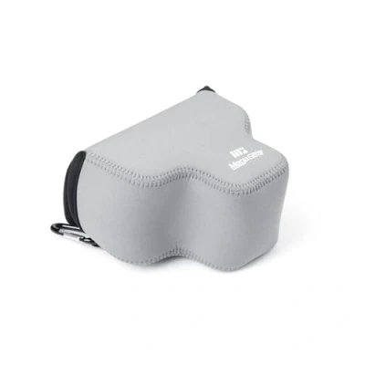 Abbildung von MegaGear Neoprene Kameratasche für Sony Alpha a7C II (28 60mm) Stilvolle und Schützende Digitale Fotografie Tasche (Grau)
