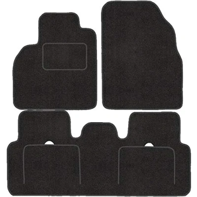 Abbildung von Fußmatten mit Clips 4er Set für Renault Scenic 2 II 2003 2009 Velours Automatten