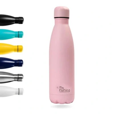 Abbildung von Otto Koning Edelstahl Thermosflasche 500ml Doppelwandige Vakuumisolierte Thermoskanne 0,5L Auslaufsichere und BPA freie Trinkflasche mit Stilvollem Design