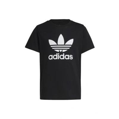 Abbildung von adidas Originals Trefoil TEE Unisex Tshirt print für Kinder, Größe: 128, Black