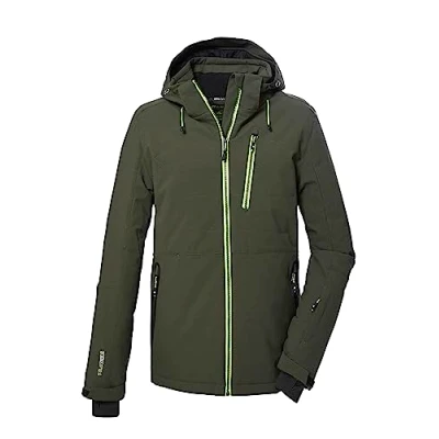 Abbildung von killtec Herren Skijacke/Jacke in Daunenoptik mit abzippbarer Kapuze und Schneefang KSW 68 MN SKI QLTD JCKT, dark moss, XXL, 39732 000