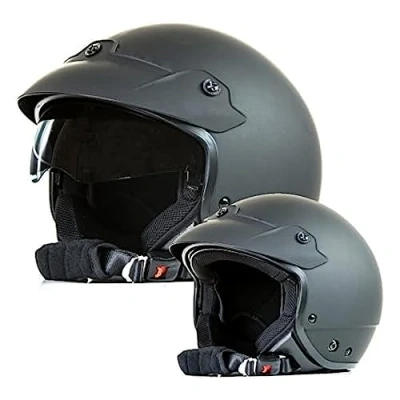 Abbildung von protectWEAR Jethelm Motorradhelm mit integrierten Sonnenvisier und Schild H740 S