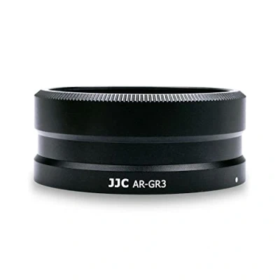 Abbildung von JJC Objektivadapter GA 1 für RICOH GW 4 Weitwandlungsobjektiv auf GR III Kamera, ersetzt RIC. Objektivadapter, 49 mm Filter kompatibel