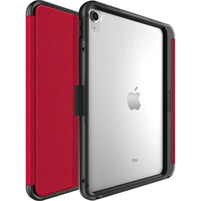 Abbildung von OtterBox Symmetry Folio Hülle für iPad 10,9&quot; (10. gen 2022), stoßfeste, sturzsichere, dünne Schutzhülle, nach Militärstandard getestet, Rot, Keine Einzelhandelsverpackung