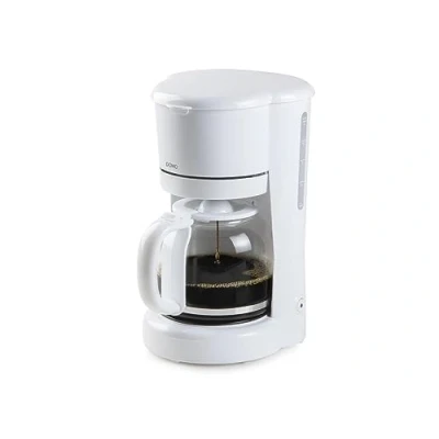 Abbildung von Domo Filterkaffeemaschine, 1.5l Kaffeekanne, Permanentfilter 4, kleine 12 Tassen nachhaltige Kaffee Filtermaschine Weiß mit Glaskanne