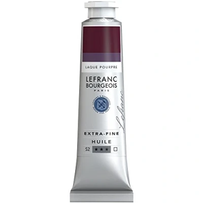 Abbildung von Lefranc Bourgeois 405070 extra feine Ölfarbe in Künstlerqualität aus hochwertigen Pigmenten, lebendige Farben, hohe Lichtechtheit, 40ml Tube Purpurlack