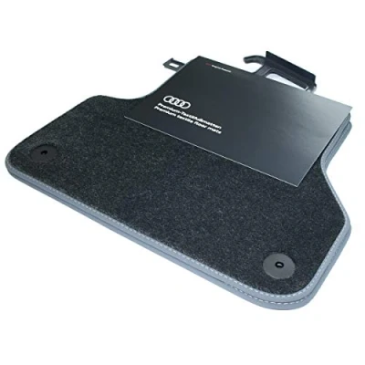 Abbildung von Audi 8W0061276MNO Textilfußmatten Premium Hinten, Schwarz/Stahlgrau, 2 Stück