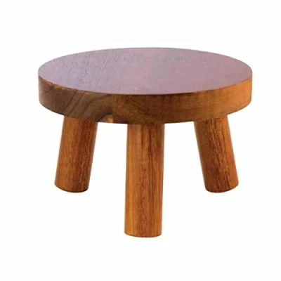 Abbildung von APS Buffetständer, Buffettisch aus Akazienholz, Buffethocker, Ø 15 cm, 10 cm Höhe