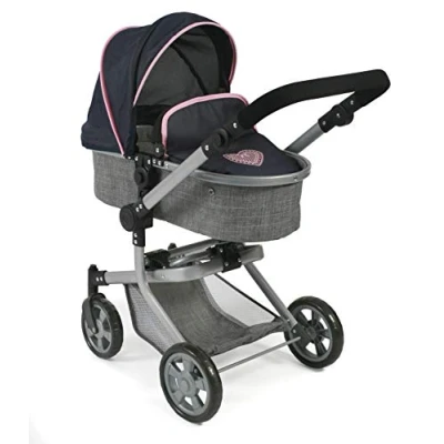 Abbildung von Bayer Chic 2000 Kombi Puppenwagen &quot;MIKA&quot; in Melange grau navy
