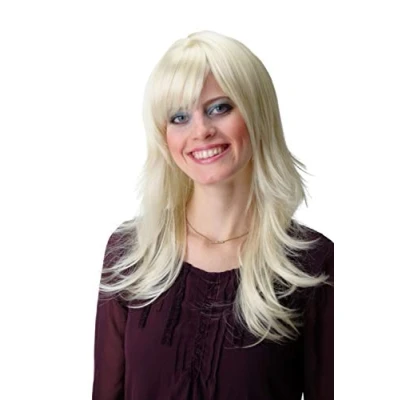 Abbildung von WIG ME UP GFW242 613 Damenperücke Perücke lang gewellt Pony platin platinblond