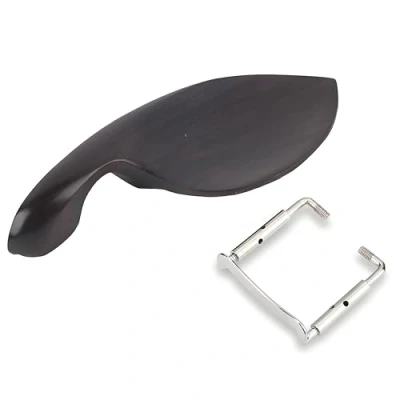 Abbildung von Violine Kinnhalter, Ebenholz Kinnhalter mit Klemme für 4/4 Musikinstrument Zubehör