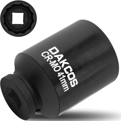 Abbildung von DAKCOS SW 41mm Vielzahn Nuss Schlagschrauber Antriebswellen Werkzeug Kraft Stecknuss 12 Kant 12,5 mm (1/2&quot;) CR MO