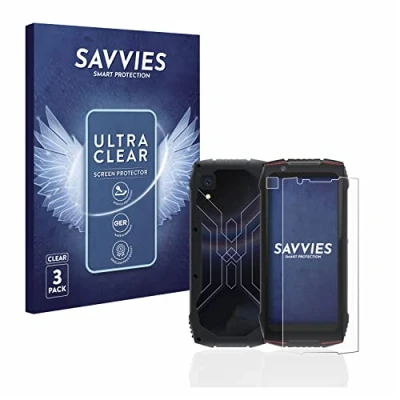 Abbildung von Savvies 6 Stück Schutzfolie für Cubot King Kong Mini 3 (Display+Kamera) Displayschutz Folie Ultra Transparent