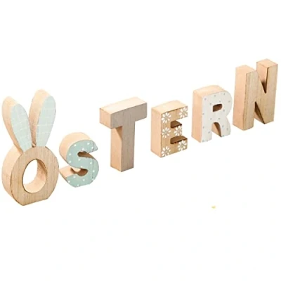 Abbildung von Haushalt International Deko Ostern Frühling Osterdekoration Schriftzug Osterhase Osterdeko Aufsteller