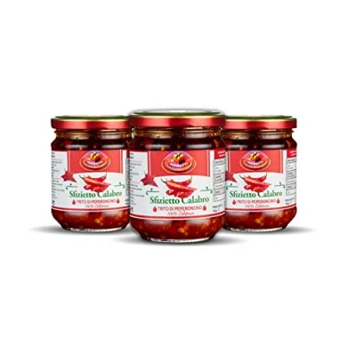 Abbildung von Moretti® Gehackte Chili Pfeffer Creme 100 % Kalabrese natürlich Keine GVO in Kalabrien angebaute und verarbeitete Chilis Cremig streichfähig Glasgefäß Hergestellt