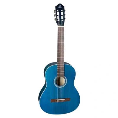 Abbildung von Ortega Guitars blaue Konzertgitarre Full Size Student Series Catalpakorpus mit Fichtendecke (RST5MOC)