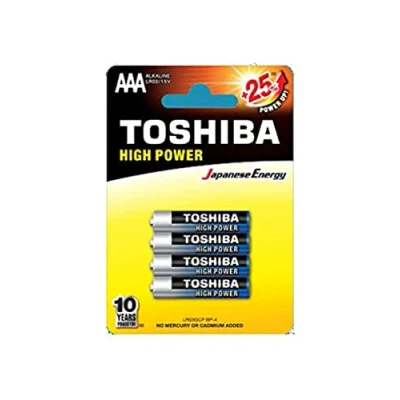 Abbildung von Blister 4 Batterien Alkaline Toshiba Mini Stilo AAA