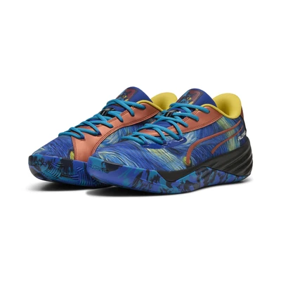Abbildung von Puma All Pro NITRO™ SQD Dylan Exhibit Basketballschuhe Unisex Mit Animal Print Vivid Blue/Tropical Blue Größe: 51