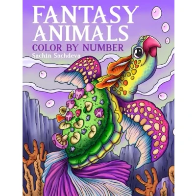 Abbildung von Fantasy Animals: Color by Numbers for Teens and Adults, Coloring Book stress relief relaxation (Color Number Adults)
