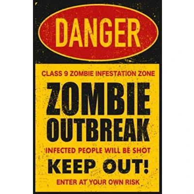 Abbildung von Danger Zombie: Carnet de mots passe format A5 Index alphabétique , Sommaire A Z, Pages numérotées Discret, petit et pratique Zombie 312 entrées