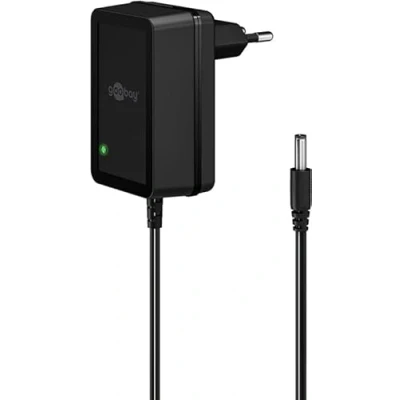 Abbildung von goobay 64975 Universal Netzteil 12 V / 18 W 1,5 A Steckernetzteil 12v Ersatznetzteil mit DC Stecker 5,5 mm x 2,1 für TV Box, Router, LED Streifen, Videokamera 1.8 Meter