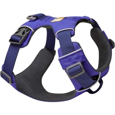 Abbildung von RUFFWEAR Front Range Hundegeschirr, reflektierend, gepolstert, kein Ziehen, Huckleberry Blue, Größe XXS