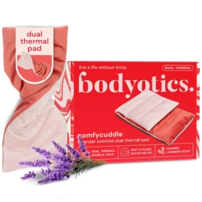 Abbildung von ComfyCuddle Mikrowellen Heizkissen mit beruhigendem Lavendelduft für kuscheligen Komfort während der Menstruation, maschinenwaschbar, in Mikrowelle zu erwärmen und zum Kühlen einzufrieren