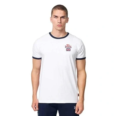 Abbildung von Lonsdale Normale Passform Cashendun Tshirt print, Herren, Größe: Medium, White navy red