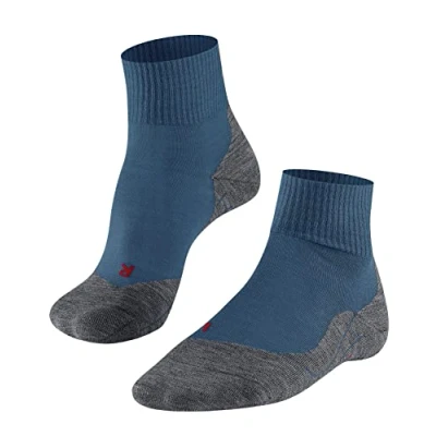 Abbildung von FALKE Herren Wandersocken TK5 Wander Short M SSO Wolle Funktionsmaterial antiblasen dünn 1 Paar, Blau (Galaxy Blue 6416), 39 41